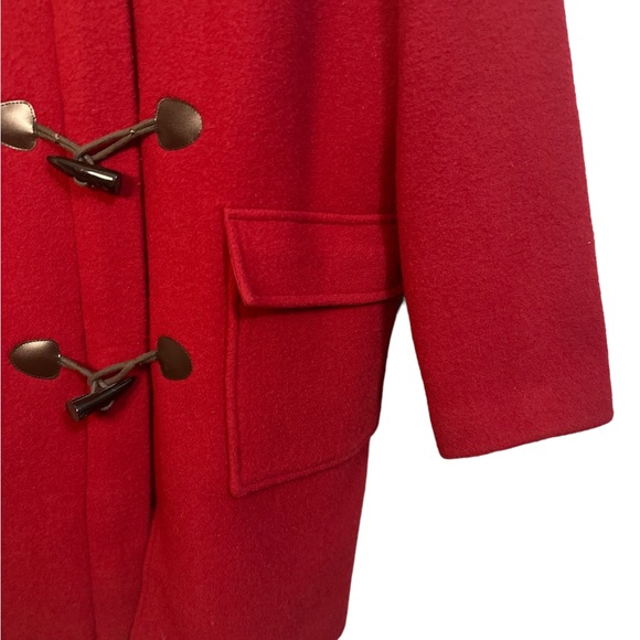 Eddie Bauer Red Wool blend coat Medium - Picture 5 of 10